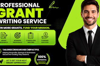 research grant and prepare professional grant appliation