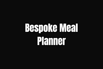 design a bespoke meal planner , kitchen meal plan, food menu design