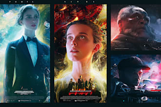 create posters for cinematic, thriller and dark horror films