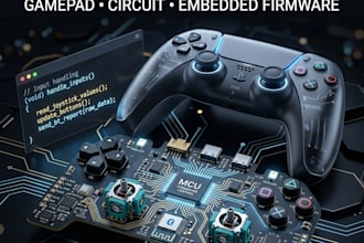 design ps4 ps5 game controller pcb, gamepad circuit and embedded firmware
