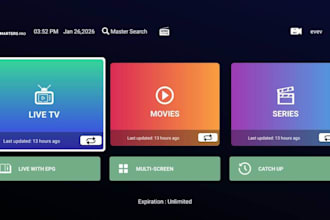 rebrand your iptv app, ibo player, xciptv, smarter pro with admin panel