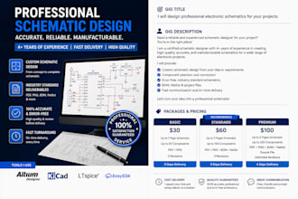 design professional electronic schematics and circuit diagram