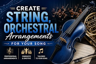 create string, orchestral arrangements for your song