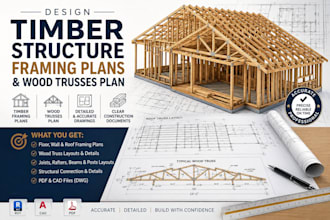 design timber structure framing plans and wood trusses plan