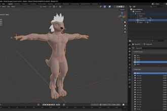 custom furry fursona vrm avatar ready for vrchat and nsfw VR