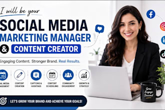 be your social media marketing manager and content creator
