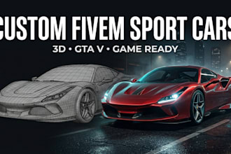 design 3d gta 5 sport car model fivem sport vehicle model game ready car model