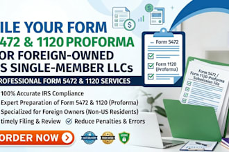 file form 5472 and pro forma 1120 for non US resident owned llcs