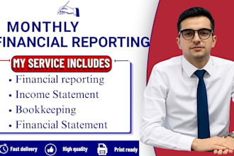 provide monthly financial reporting services as a CPA expert