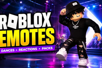 create custom roblox emotes, dances and animation packs,  roblox bespoke