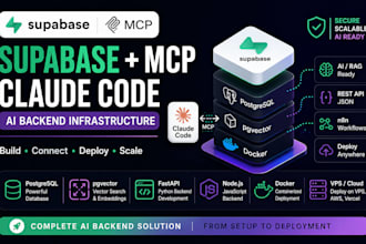 setup supabase mcp server with claude code pgvector ai backend docker n8n