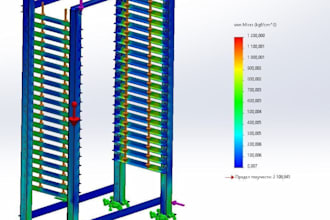 solve structural and mechanical problem using solidworks fea and stress analysis