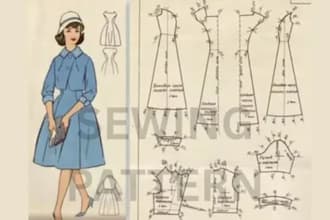 create sewing patterns and pattern grading for any garment in PDF