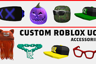 create custom roblox ugc accessories, 3d models and wearable items