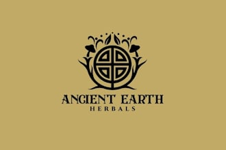 design iconic ancient earth herbals logo