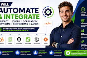 hubspot jobber gorilladesk servicem8 automation servicetitan zapier integration