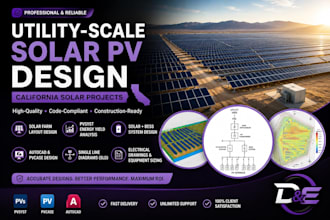 provide utility scale solar pv design solar engineering for california