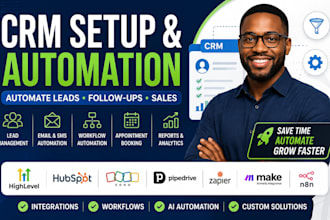 setup hubspot CRM zoho salesforce pipedrive gorgias freshdesk zapier automation