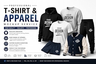 create professional custom hoodie and apparel mockup for you