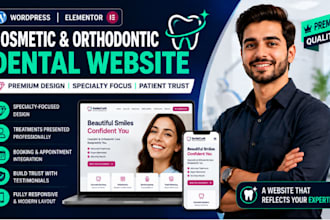 design a wordpress website for your cosmetic dental or orthodontic clinic