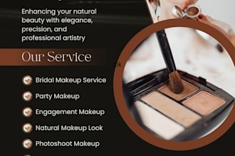 design luxury beauty flyer, makeup artist flyer, lash, hair salon flyer