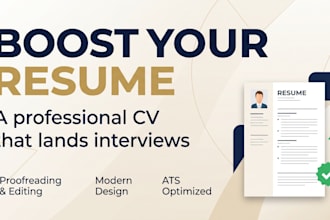 professionally write, improve and optimize your CV