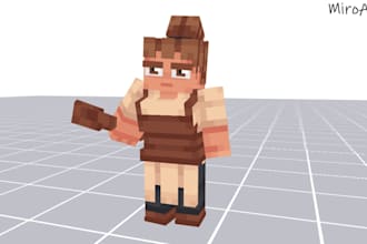 create a custom minecraft npc model blockbench for your server