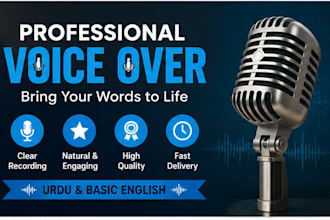 record a clear and professional voice over