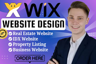 build luxury wix real estate booking website with property listing, idx and mls