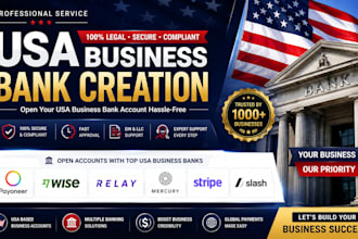 do US business bank creation for US llc owners, USA physical address, USA bank