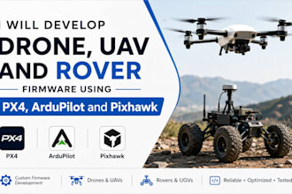 develop drone, uav and cover firmware using pxa, ardupilot and pixhawk