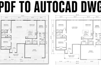 convert pdf floor plans autocad cad dwg architectural drafting blueprint