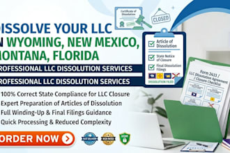 dissolve, close , terminate, cancel your US llc