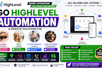 gohighlevel automation ghl pet store physiotherapist lash store gym websites