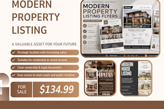 create modern property listing flyers for real estate agents