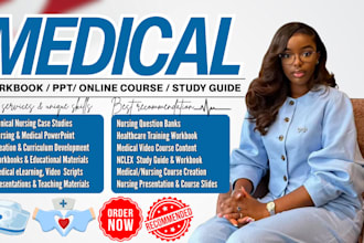 do medical nursing workbook, nclex study guide, medical course, training manual