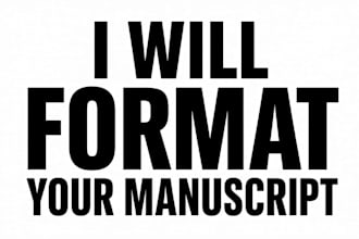 professionally format your manuscript