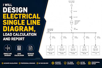 design electrical single line diagram, load calculation and report