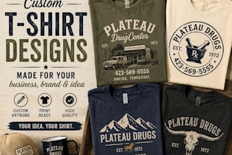 create a custom tshirt design for your business or event