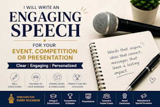 write an engaging speech for you