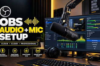 set up your microphone and obs audio for professional streaming