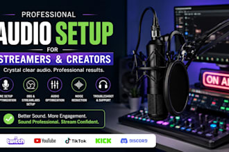 professionally setup your microphone, obs and streaming audio