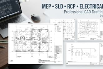 do sld design mep drafting rcp plan and electrical plan