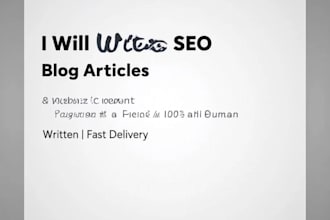 write SEO blog posts and website articles