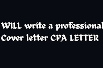 write a professional cover letter cpa letter