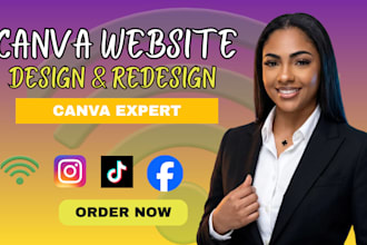 build canva website design, redesign canva website