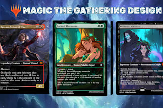 design custom mtg card art edh commander card, mtg alter tcg card design