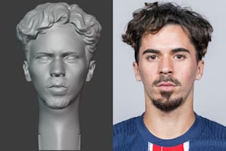 do head sculpt 3d character model 3d figurine zbrush for 3d printing stl