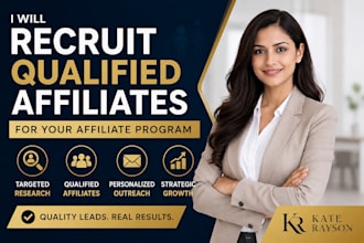 recruit qualified affiliates for your affiliate program