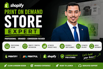 build a professional shopify print on demand pod store